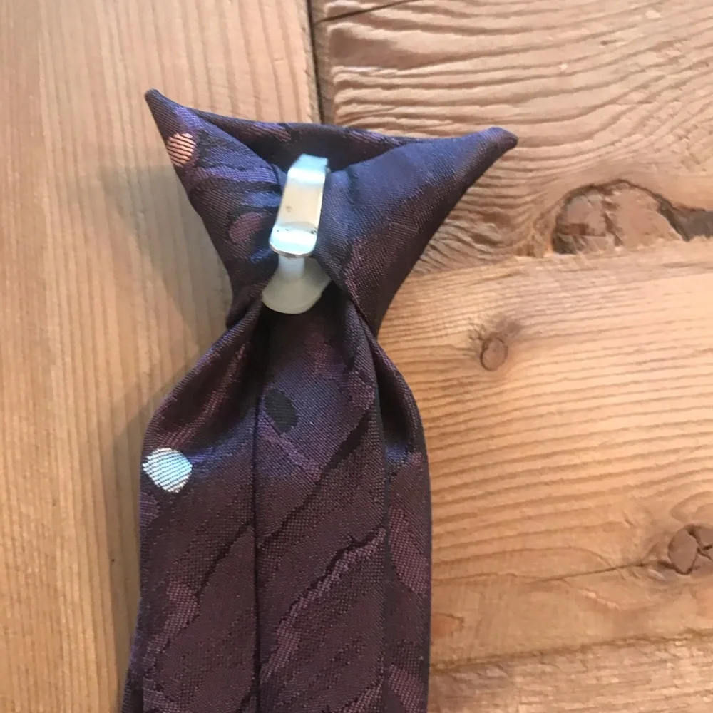 Purple 14” youth clip on tie